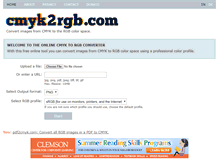 Tablet Screenshot of cmyk2rgb.com